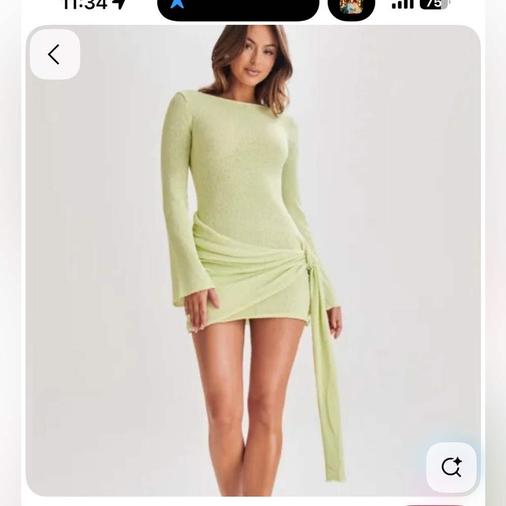 Meshki Liana Apple Green Dress